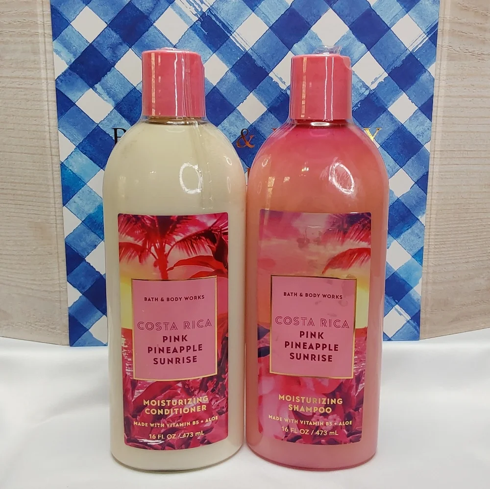 Bath & Body Works Pink Pineapple Sunrise Shampoo and Conditioner Set - Picture 1 of 16